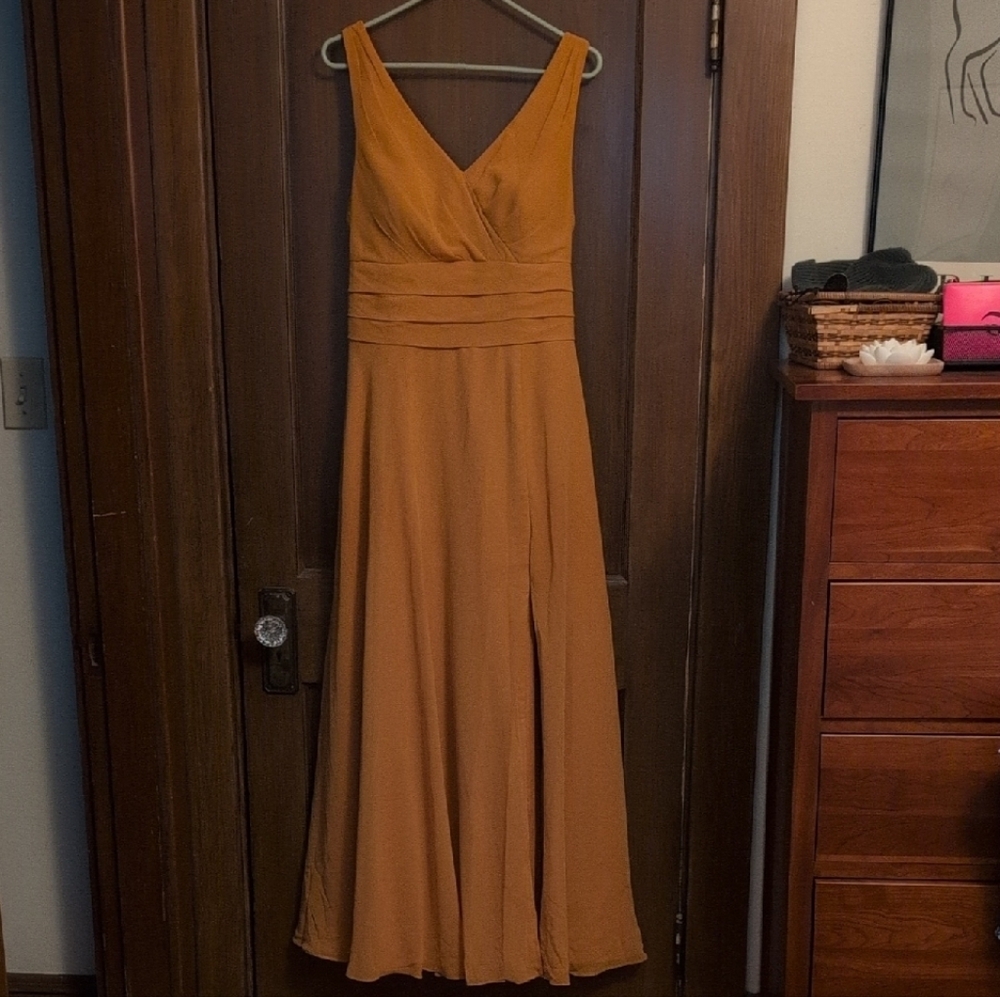 Azazie Butterscotch Bridesmaid Dress